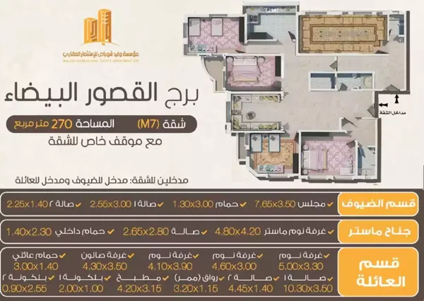 شقق للبيع - نمودج (M7)